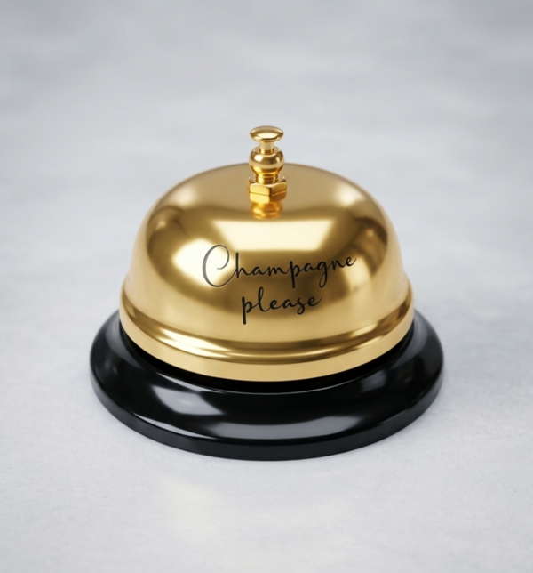 Tischglocke Champagne please
