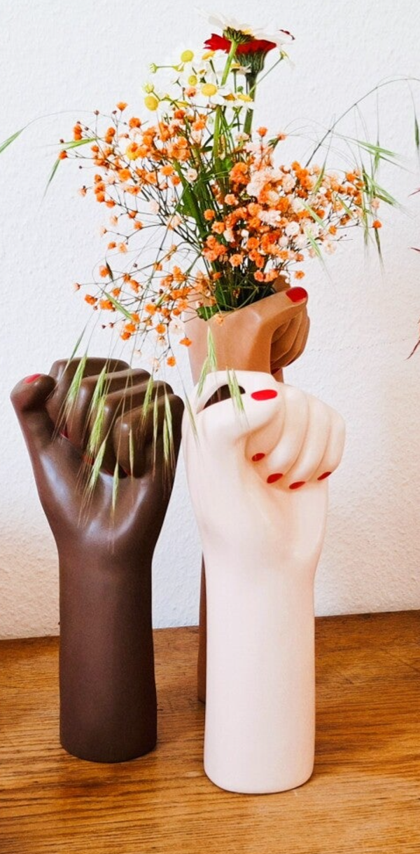 Vase DOIY GIRL Power (braun)