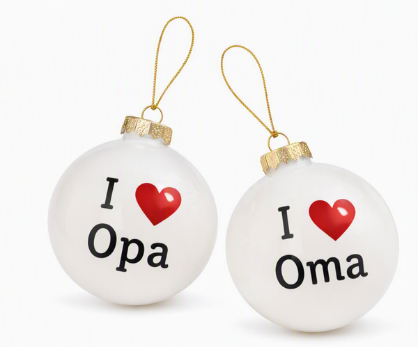 Weihnachtskugeln Set Oma & Opa