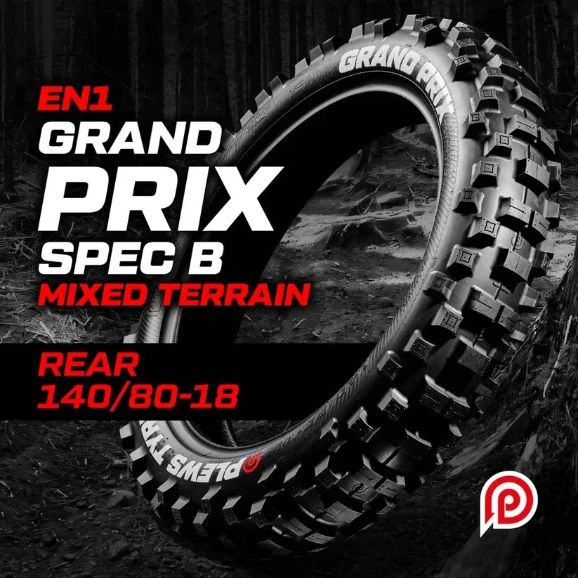 Plews Tyres EN1 Grand Prix Spec B (15mm grips) 140/80-18 Rear