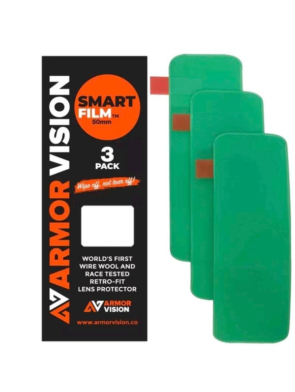 Armor Vision 50mm SmartFilm Pack Of 3 Goggle Lens Protector Films