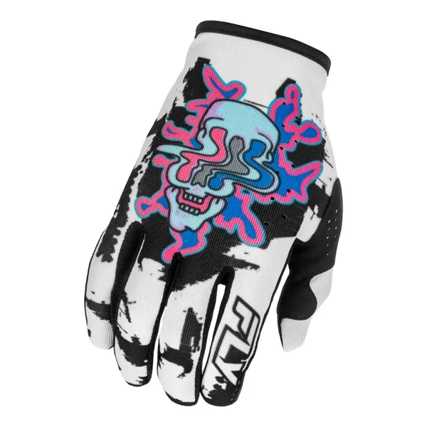 Fly Racing Lite Warp Gloves White/Blue/Pink