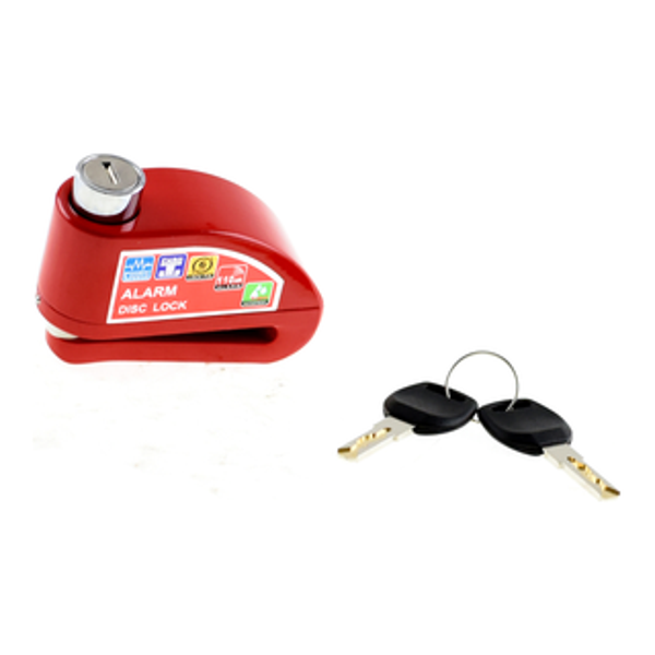 Hi Level Disc Lock with 110db Alarm Red