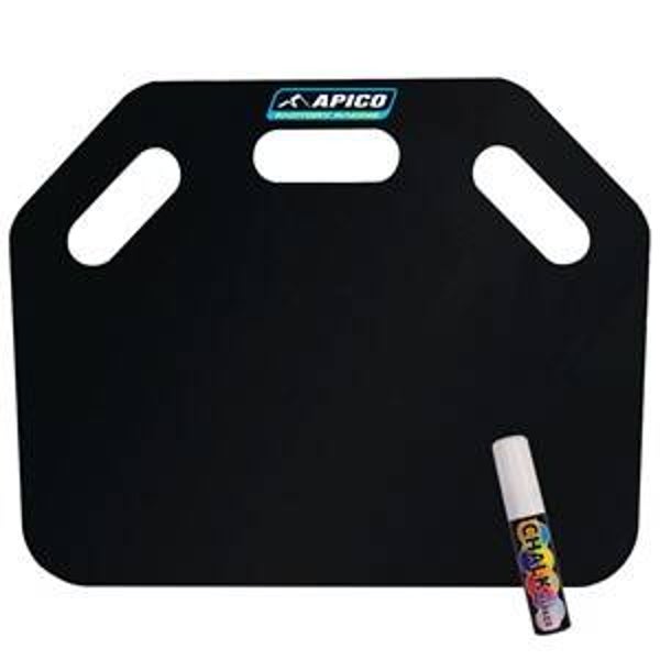 APICO FACTORY RACING PIT BOARD BLACK (INC WHITE 15MM TIP DRY WIPE MARKER PEN)