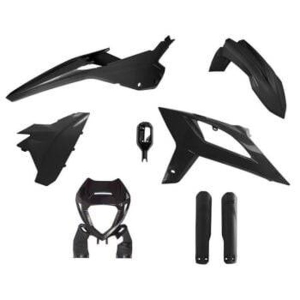 PLASTIC KIT/6 2020-22 BETA RR125-480 BLACK, RTECH