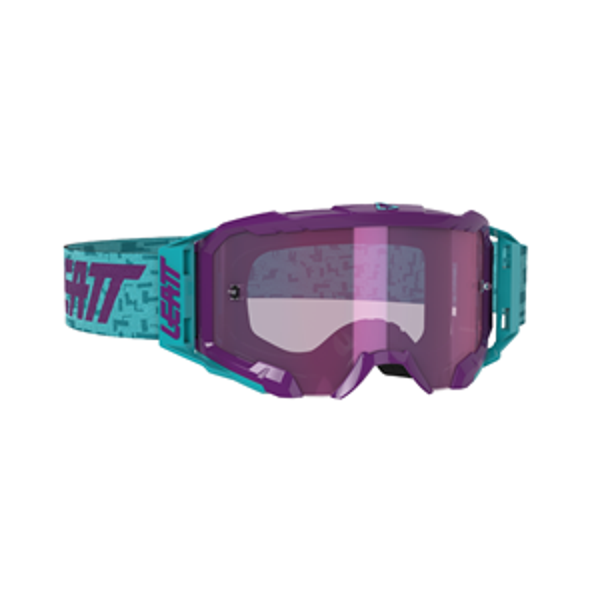 LEATT GOGGLES VELOCITY 5.5 IRIZ AQUA - PURPLE LENS