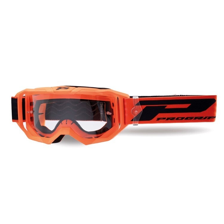 VISION GO TEAR OFF GOGGLE FLUO ORANGE CLEAR LENS