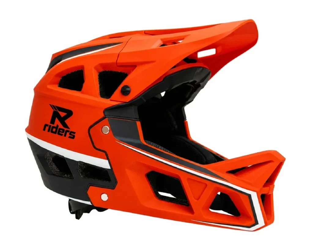 R-Riders Kids MTB Helmet Full Face - Red