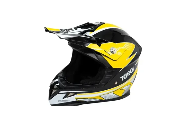Torqi Kids Motocross Helmet - Yellow