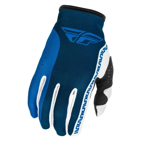 Fly Racing Lite Gloves White/Blue - Large