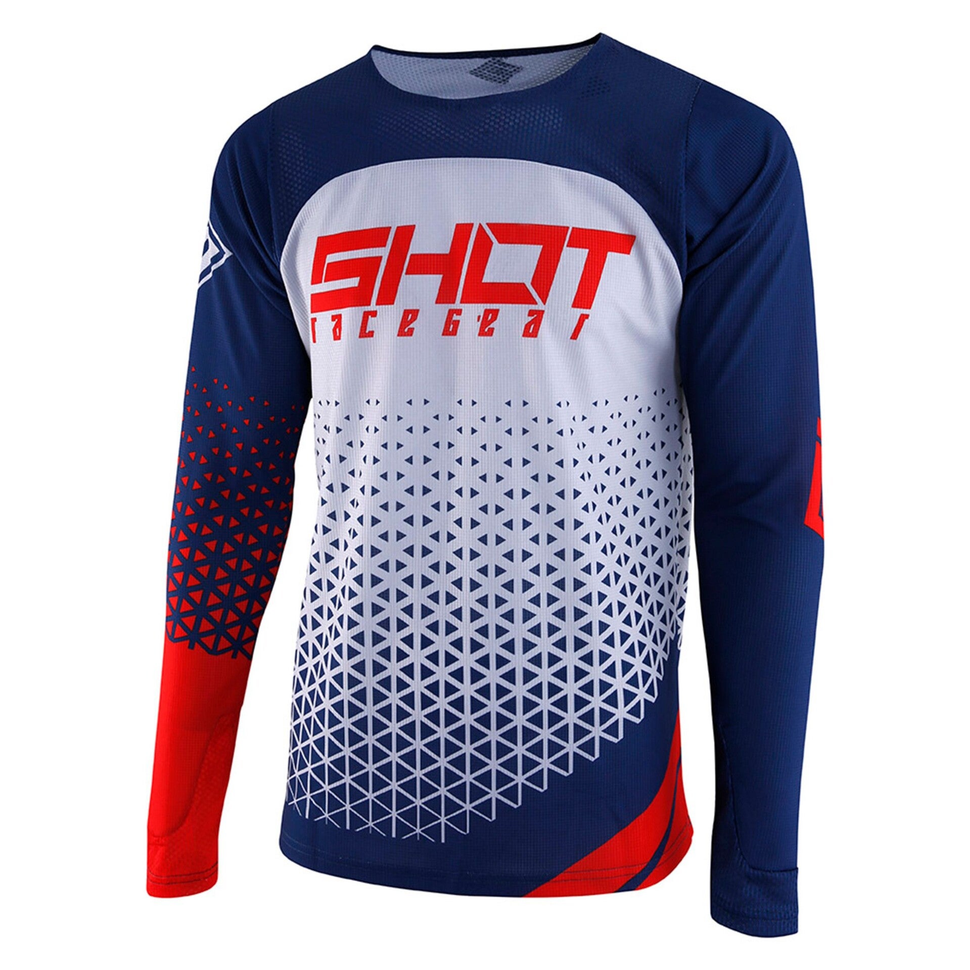 Shot Aerolite Delta Blue/Red Adults Motocross Jersey - Small
