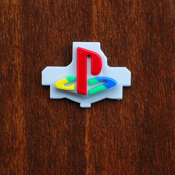 Playstation logo knop oud wit