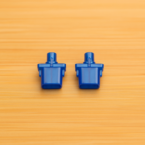Option & share knoppen doorzichtig blauw
