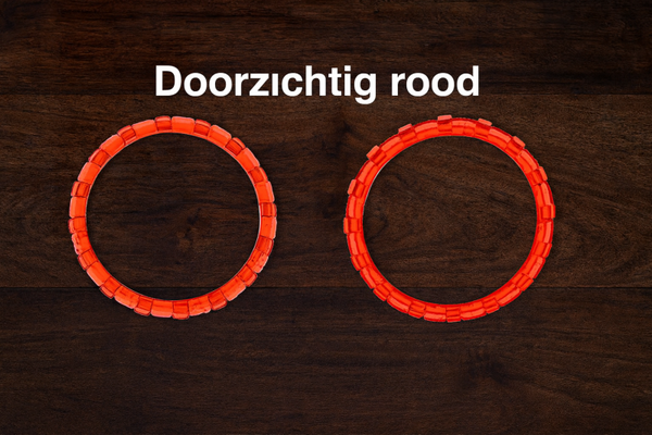 Joystick doorzichtig rood