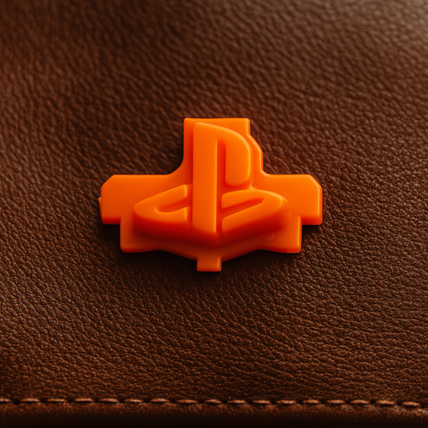 Playstation logo knop oranje