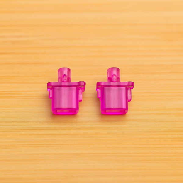 Share & option knoppen doorzichtig roze