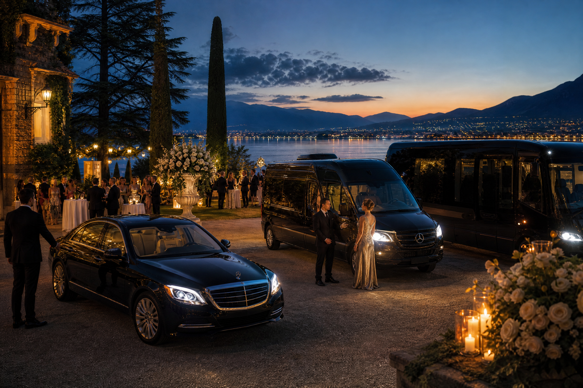 Limousine, Van, Minibus, Minicar, autocar et bus avec chauffeur Lutry- Mariage
