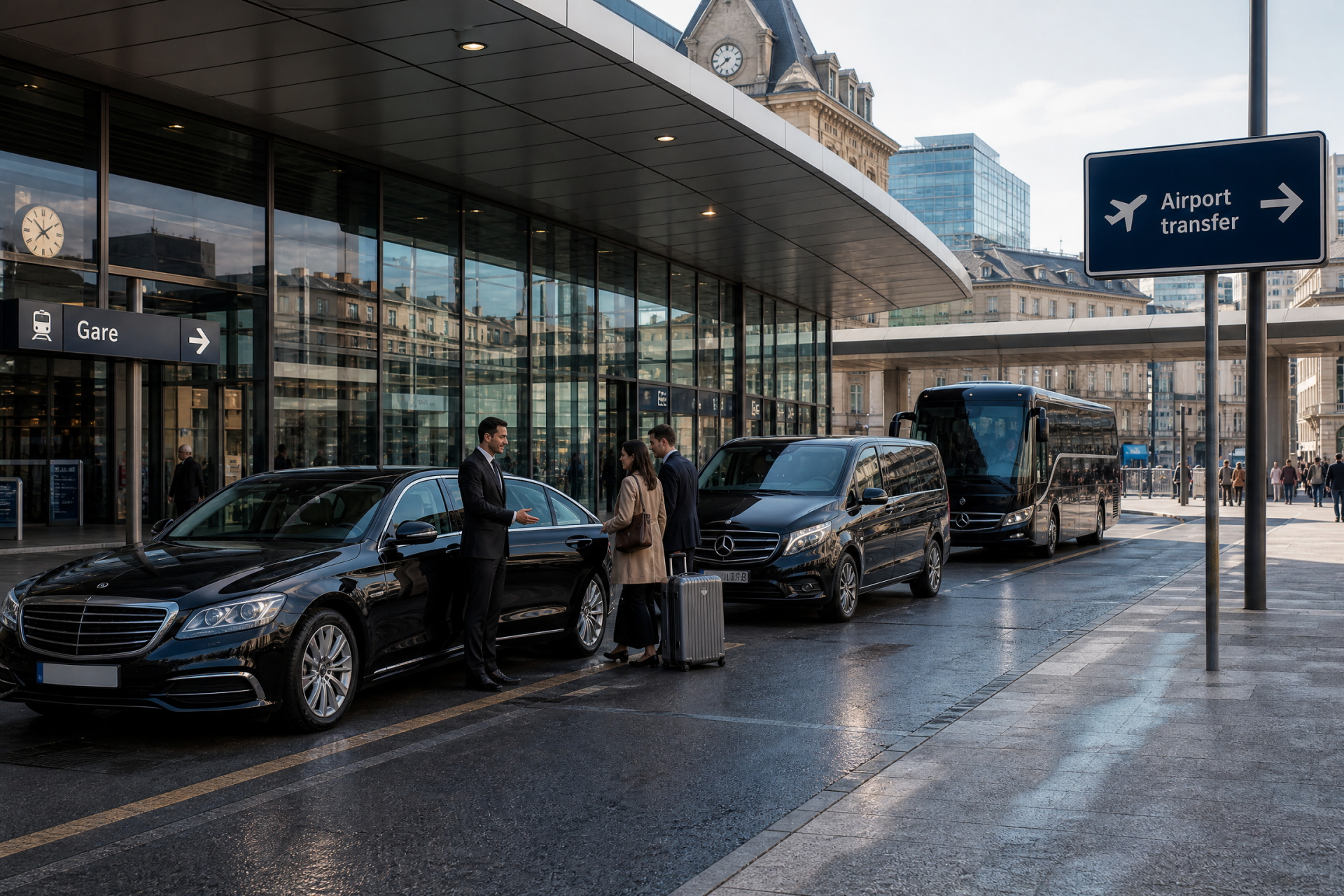 Limousine, Van, Minibus, Minicar, autocar et bus avec chauffeur Lutry -  Transfert aéroport