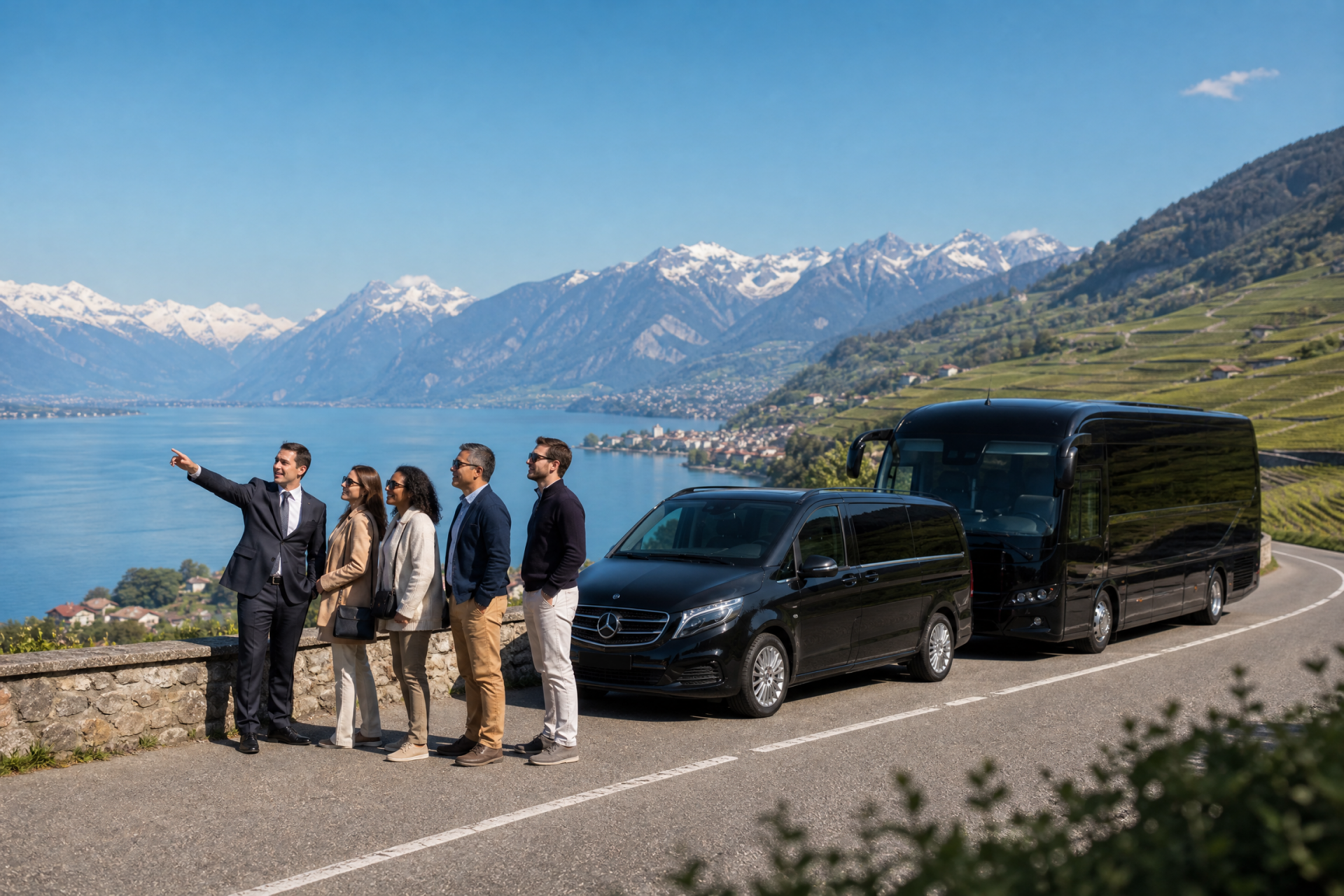 Limousine, Van, Minibus, Minicar, autocar et bus avec chauffeur Grandvaux - visite, excursion tourisme