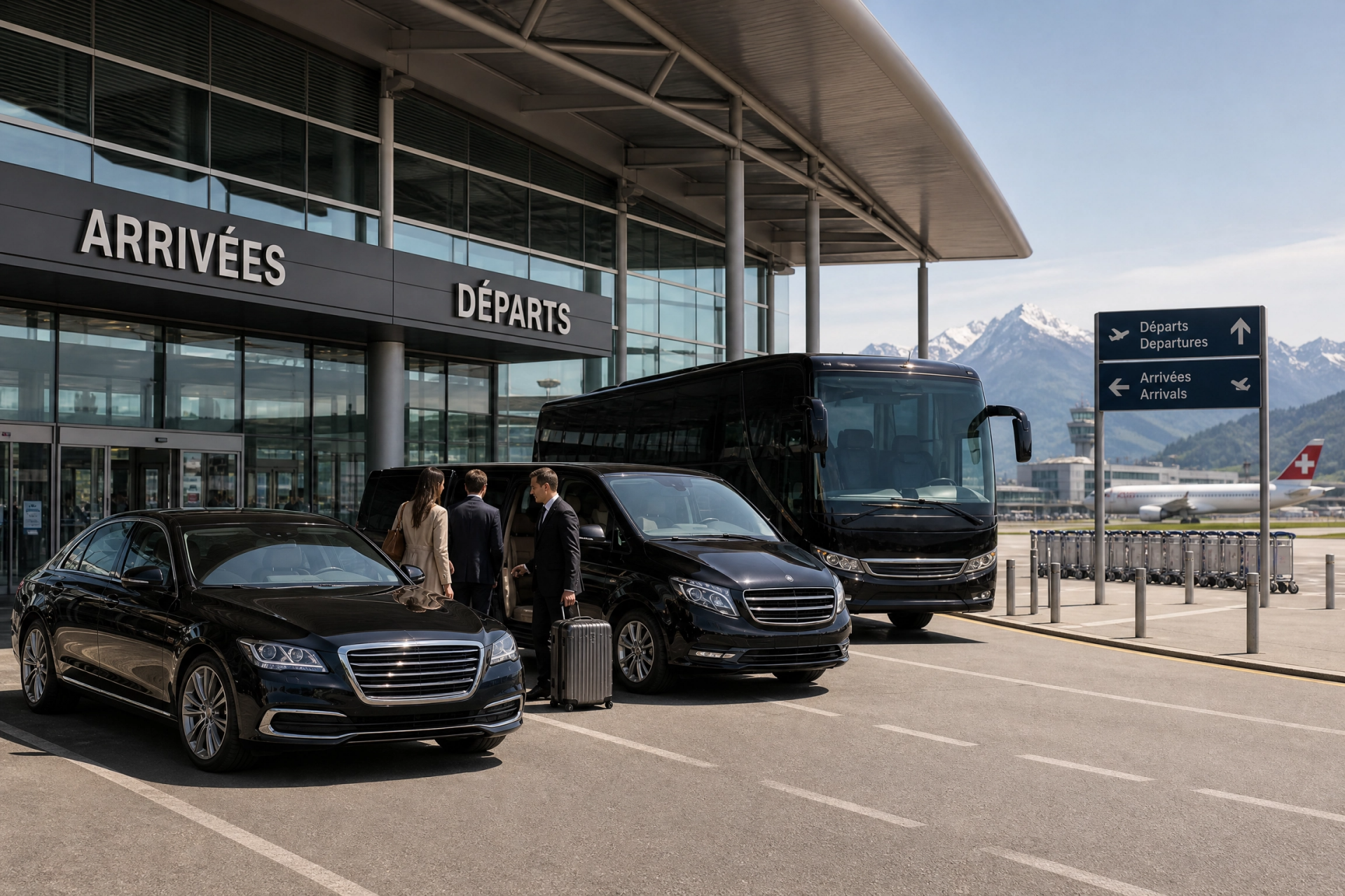 Limousine, Van, Minibus, Minicar, autocar et bus avec chauffeur Grandvaux- Transfert aéroport