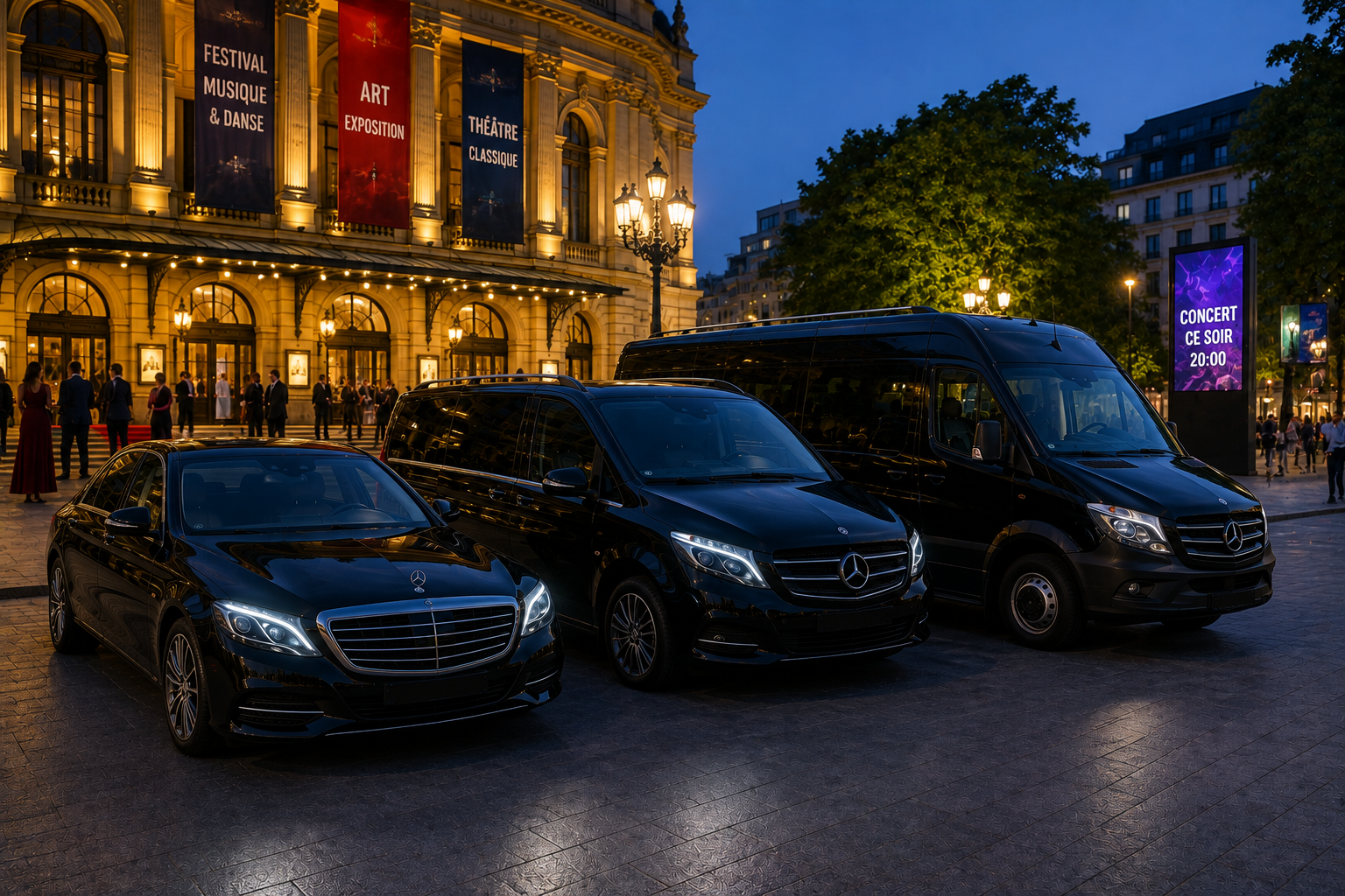 Limousine, Van, Minibus, Minicar, autocar et bus avec chauffeur Sion - événement