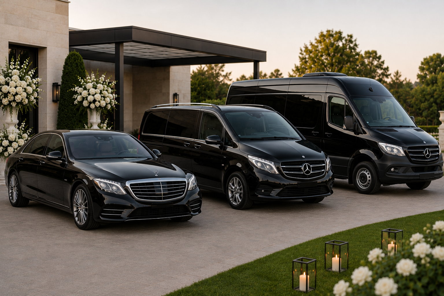 Limousine, Van, Minibus, Minicar, autocar et bus avec chauffeur Payerne- Mariage