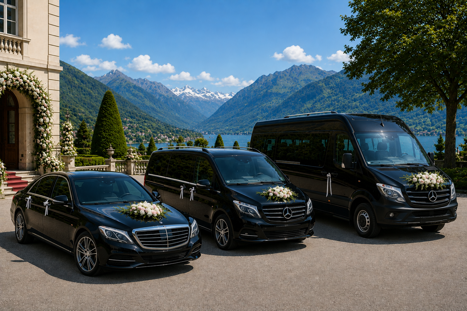 Limousine, Van, Minibus, Minicar, autocar et bus avec chauffeur Sion- Mariage 