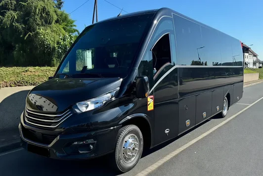 Minicar chauffeur rental from and to Davos – 20-35 passengers
