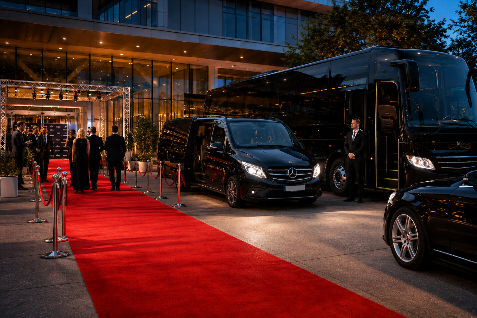 Limousine, Van, Minibus, Minicar, autocar et bus avec chauffeur Sierre- Mariage 