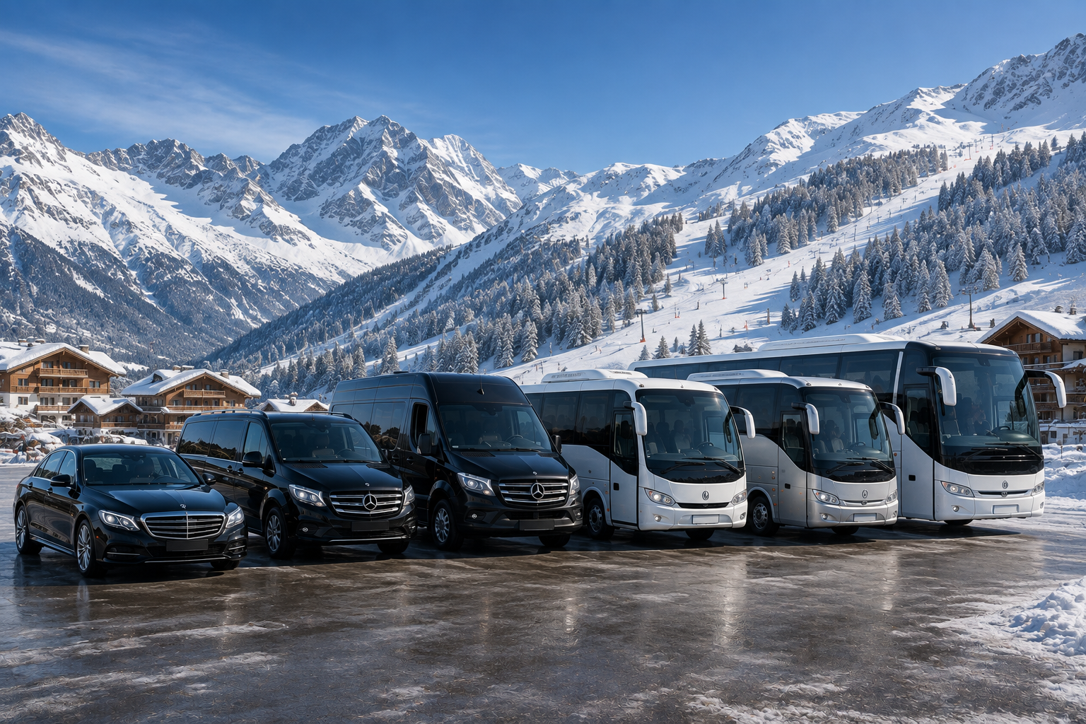 Limousine, Van, Minibus, Minicar, autocar et bus avec chauffeur Vevey - Transfert ski