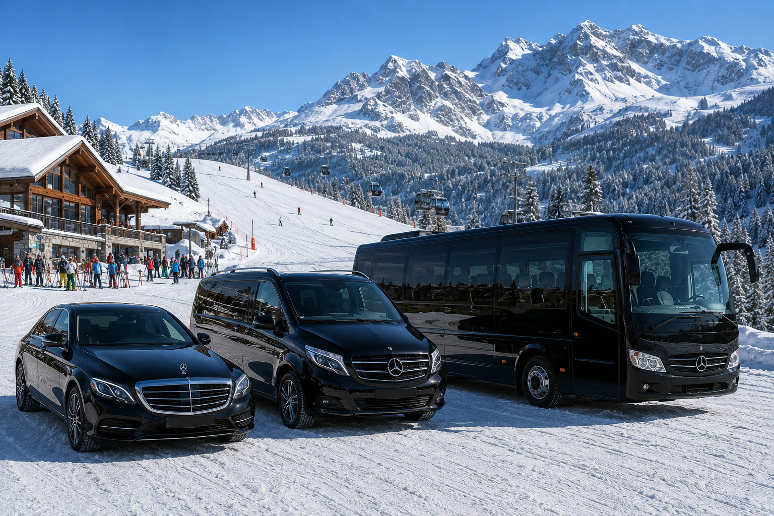 Limousine, Van, Minibus, Minicar, autocar et bus avec chauffeur Sion - Transfert de Ski