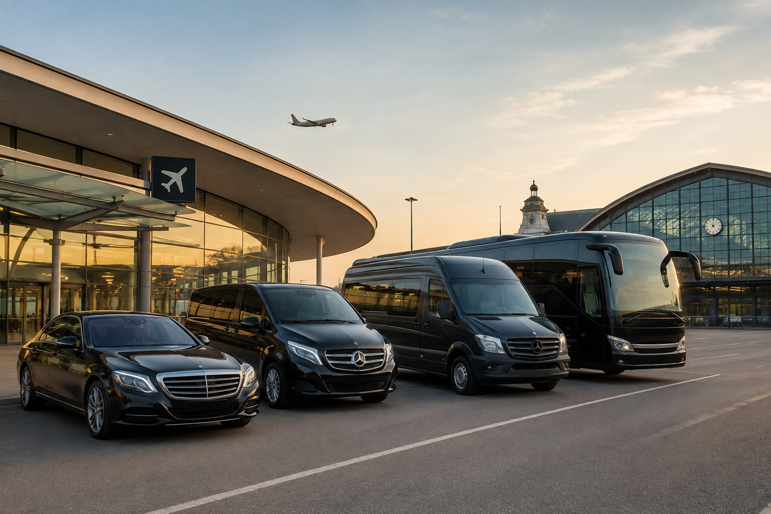 Limousine, Van, Minibus, Minicar, autocar et bus avec chauffeur Le Mouret-  Transfert aéroport