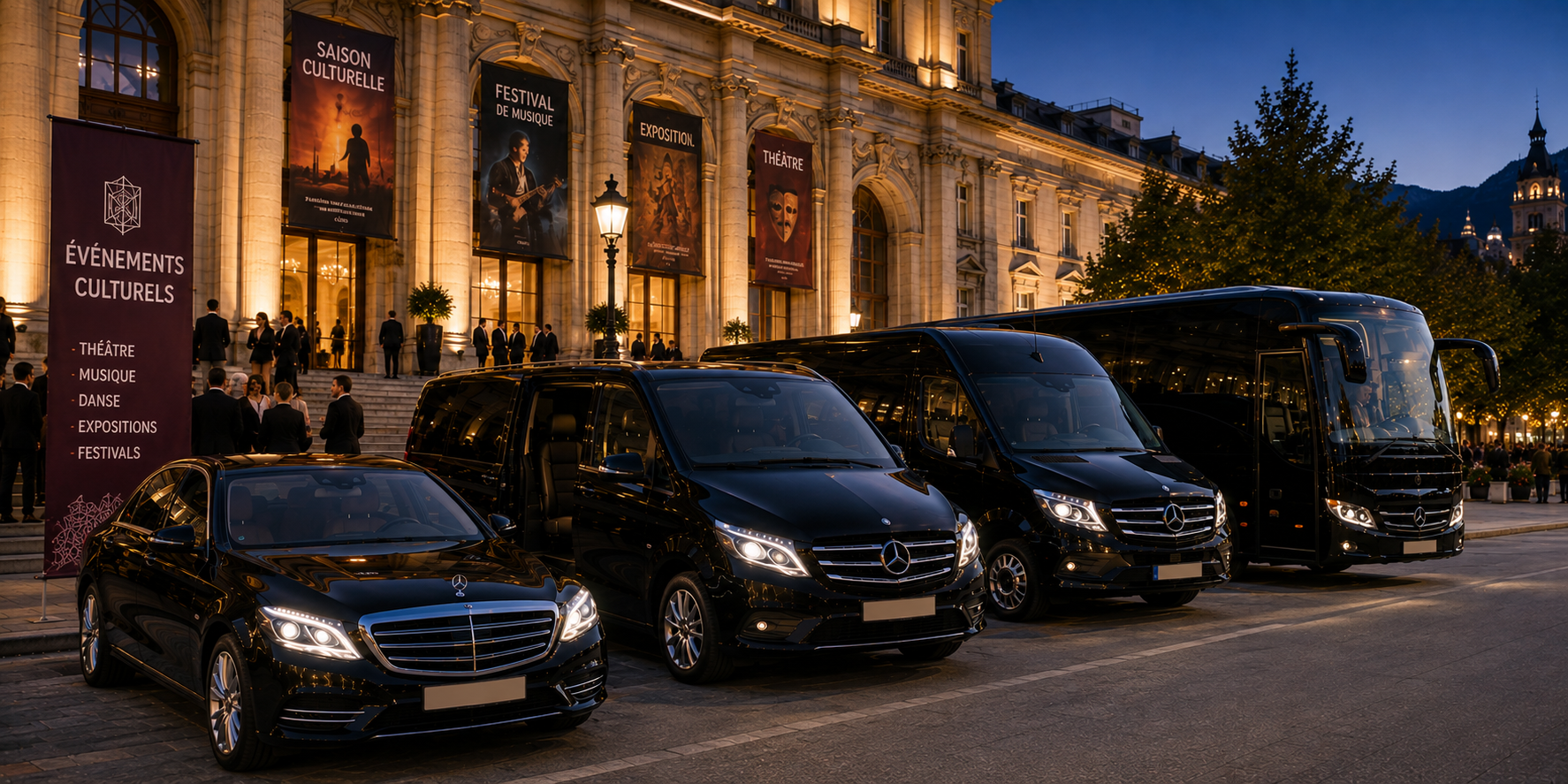 Limousine, Van, Minibus, Minicar, autocar et bus avec chauffeur Sierre- événement