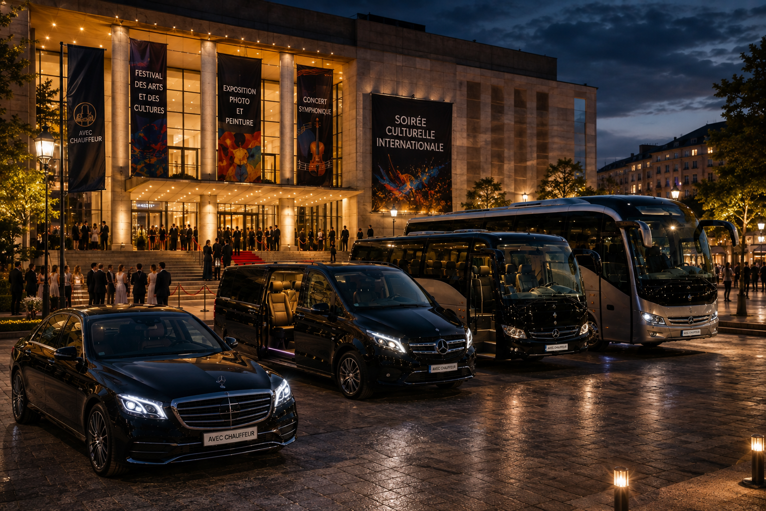 Limousine, Van, Minibus, Minicar, autocar et bus avec chauffeur à Gland - Événement culturel
