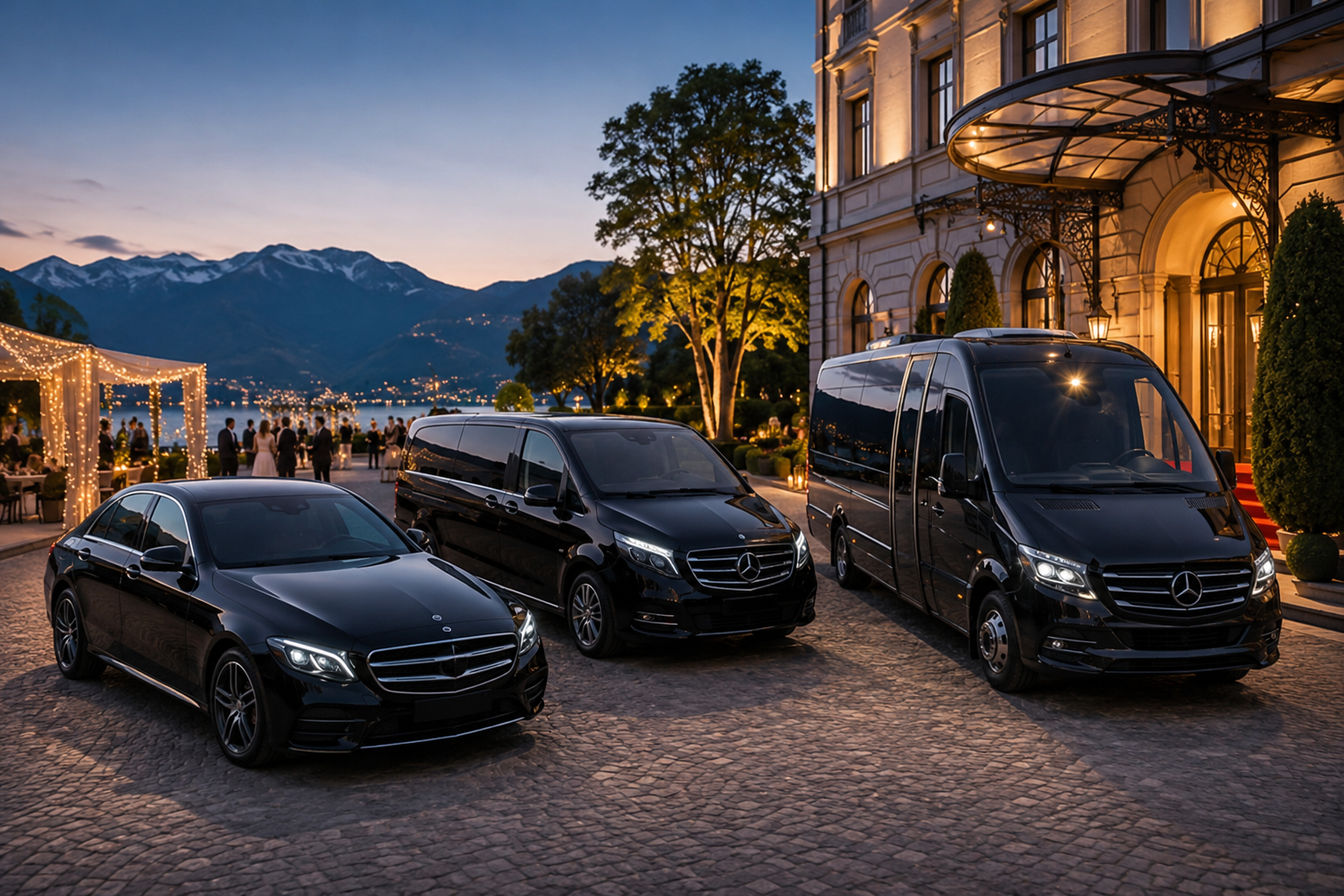 Limousine, Van, Minibus, Minicar, autocar et bus avec chauffeur Cully - Mariage