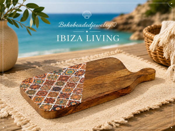Houten Serveerplank met Mozaïekprint – 35 x 18 cm