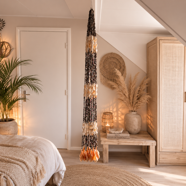 Schelpenhanger brute 110 cm – Handgemaakte Tropische Wanddecoratie van Natuurlijke Schelpen