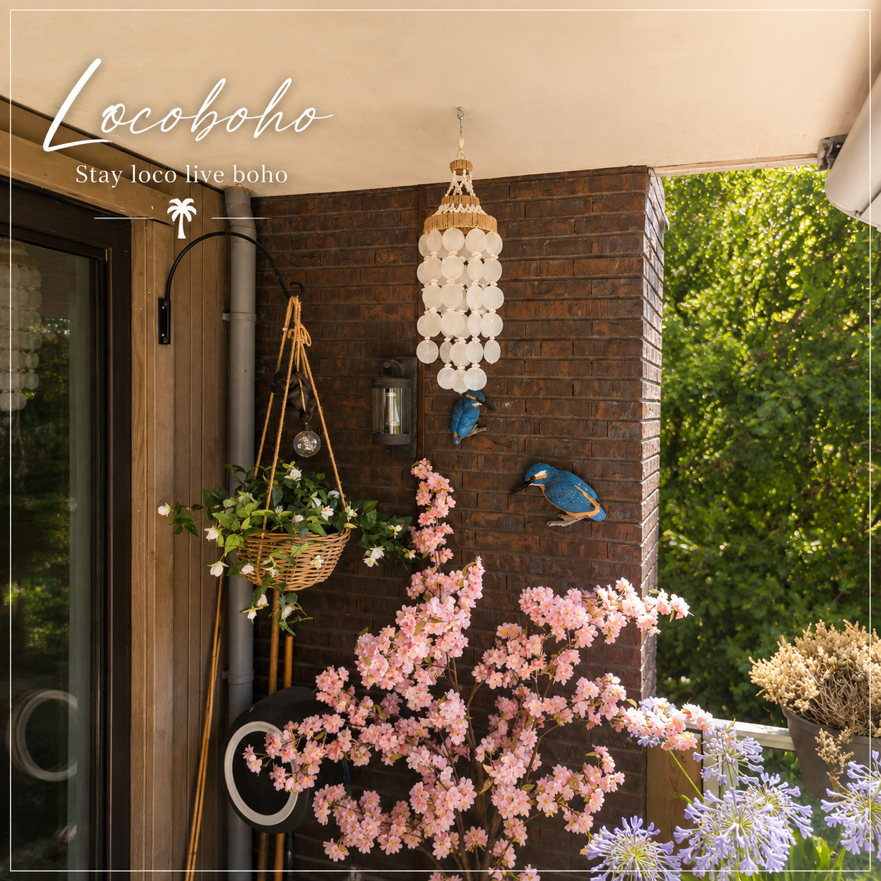 Capiz Schelpenhanger Ibiza Stijl – Handgemaakte Boho hangdecoratie 55 cm