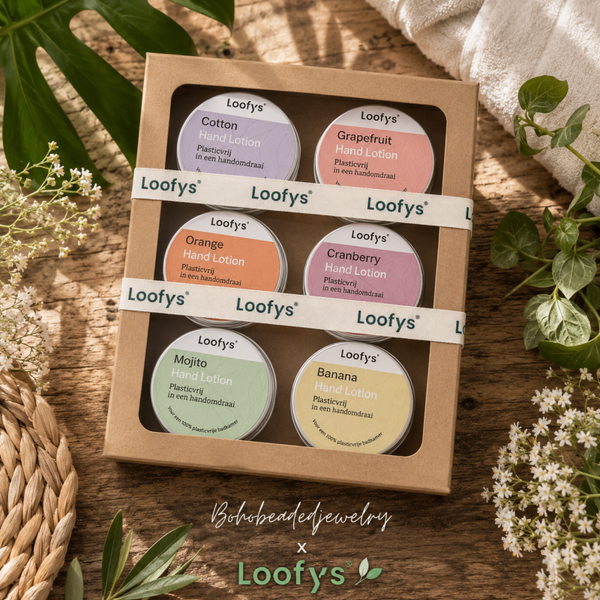 🌿 Loofy's Mini Verzorgingsset Cadeaubox – Handcrèmes