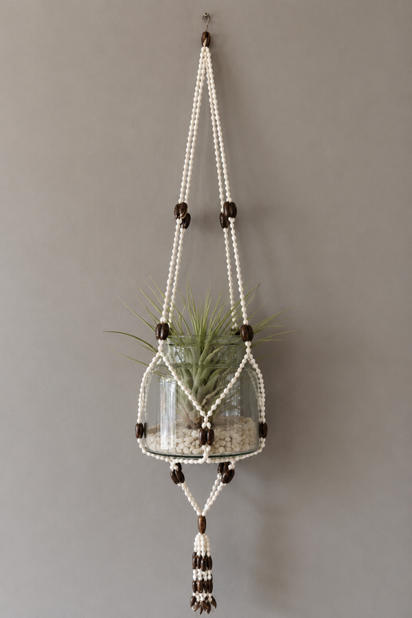 Ibiza Schelpen Hangpot – Handgemaakte Boho Plantenhanger