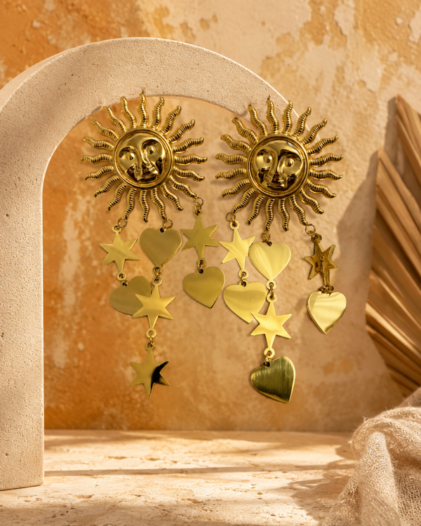 Boucles d’oreilles soleil