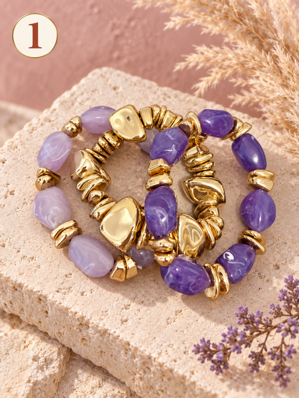 Le trio de bracelets élastiques