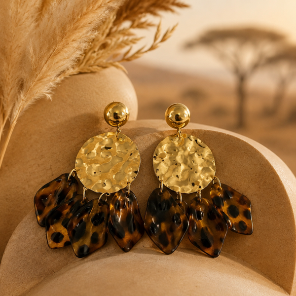 Boucles d’oreilles léopard Andrea