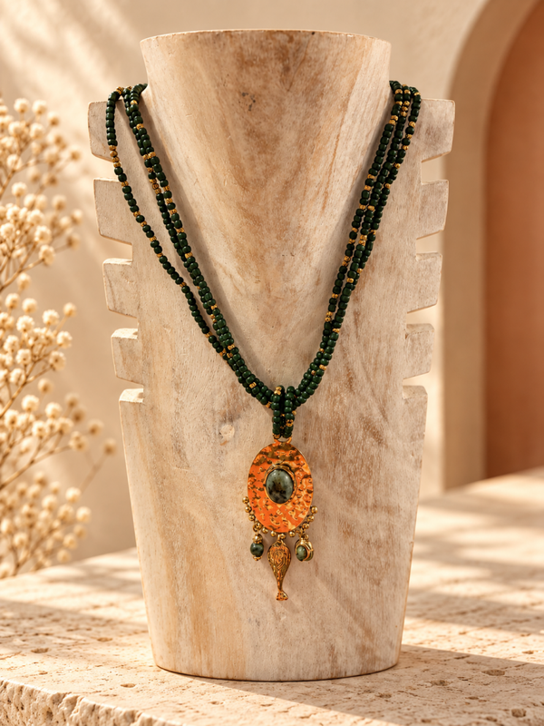 Triples collier perles