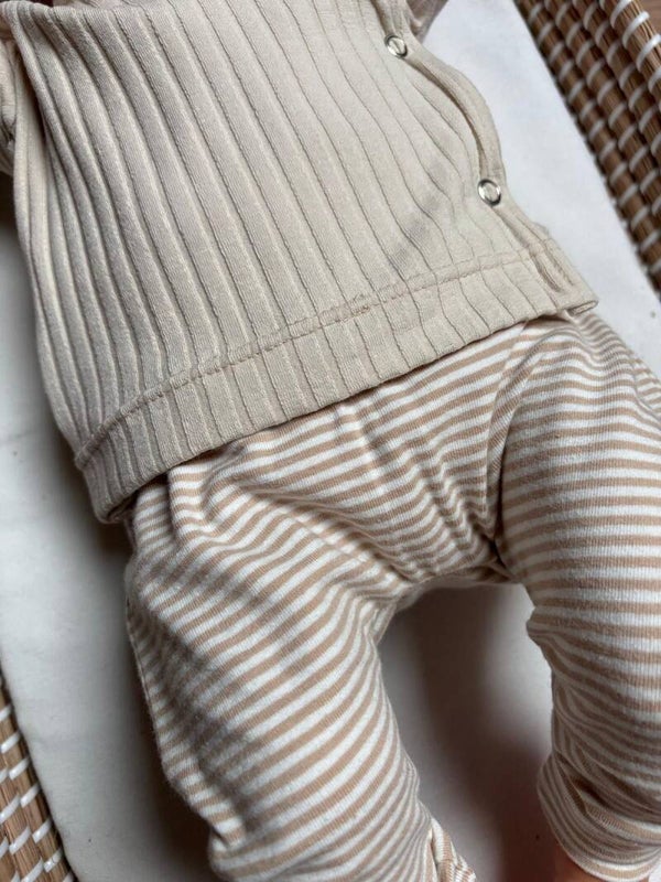 Broekje streep beige