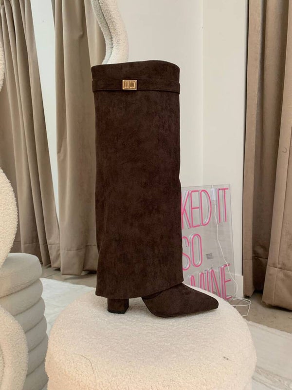 Shark laars suede bruin