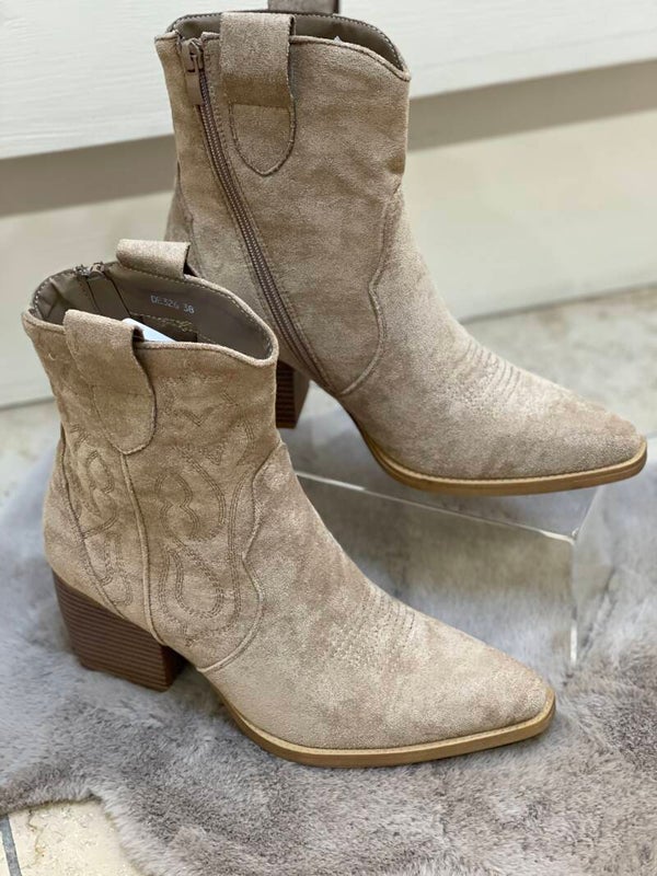 Cowboylaarzen kort khaki