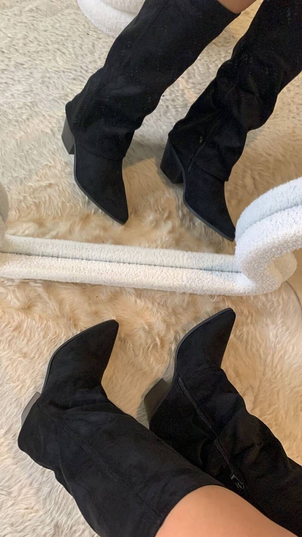 Boots sleeve suedine