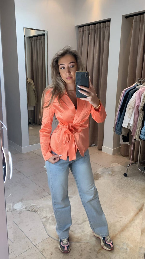Strik blazer orange