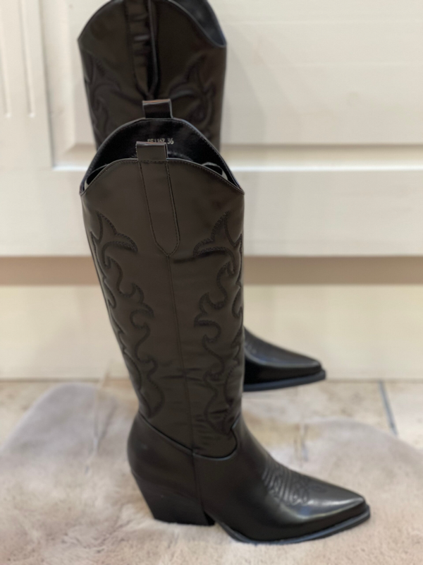 Cowboylaarzen black